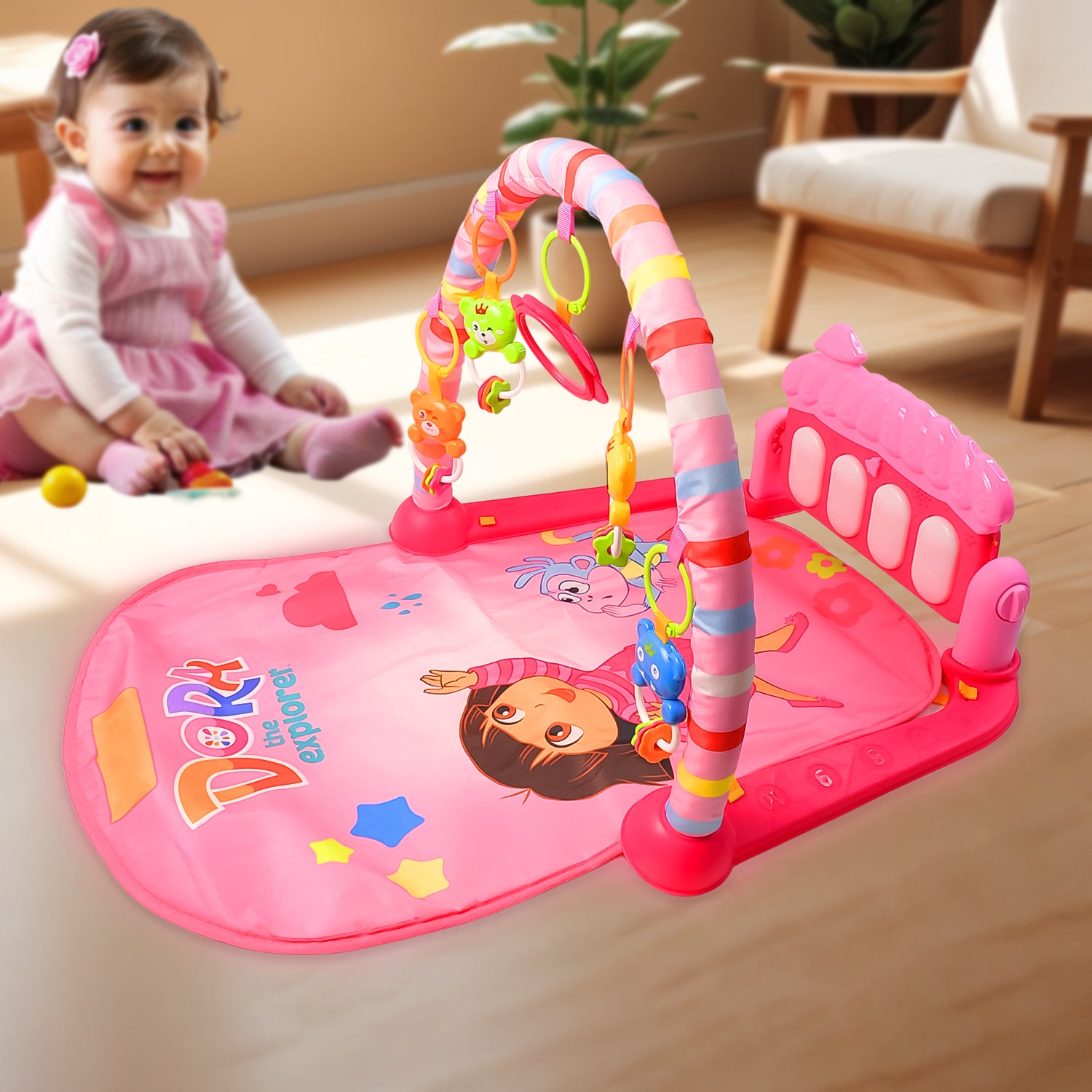 2in1 Baby Kick And Play Piano Gym Mat  Fitness Rack (1 Set) 2in1 Baby Kick And Play Piano Gym Mat  Fitness Rack (1 Set)